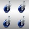 Service Caster 4 Inch SS Solid Polyurethane Wheel Swivel 1/2 Inch Threaded Stem Caster Set SCC SCC-SSTS20S414-SPUS-121315-4 - alternate 1